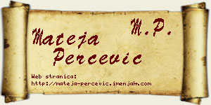 Mateja Perčević vizit kartica